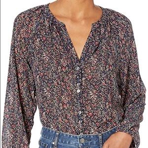 J.Crew Floral Button-Front Top